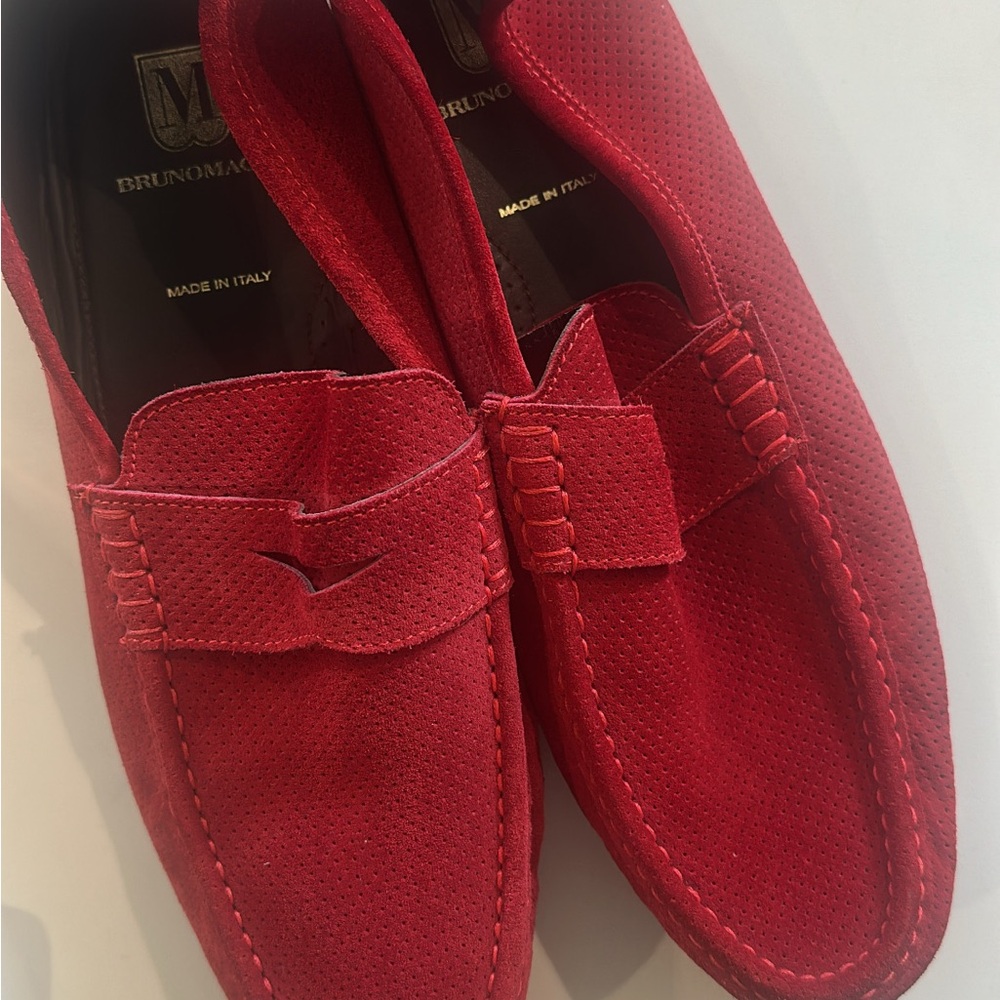 Bruno Magli Bold Red Men's Slip-Ons